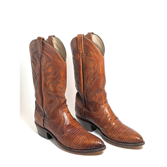 Dan Post Men Lizard Skin Leather Boots Sz 8.5 EW main image 7